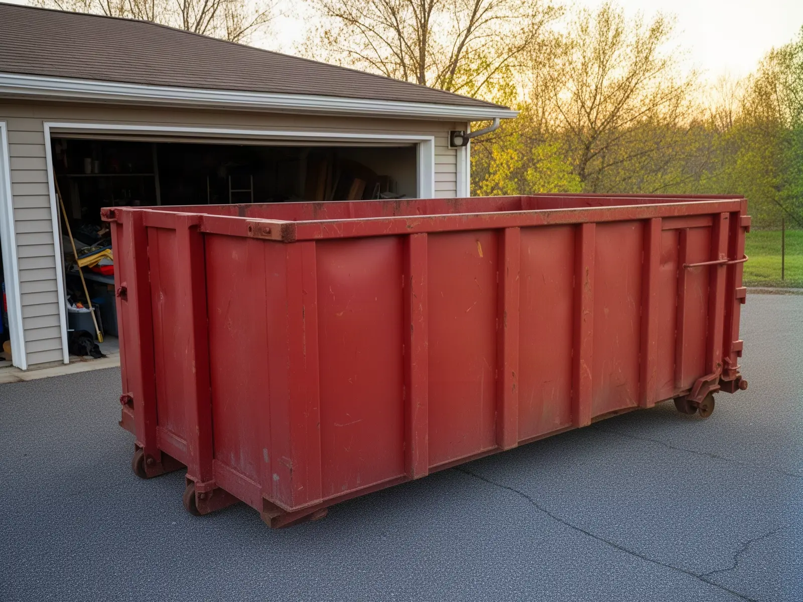 Roll-off dumpster from Patriot Dumpster Rental Service in San Leandro, CA